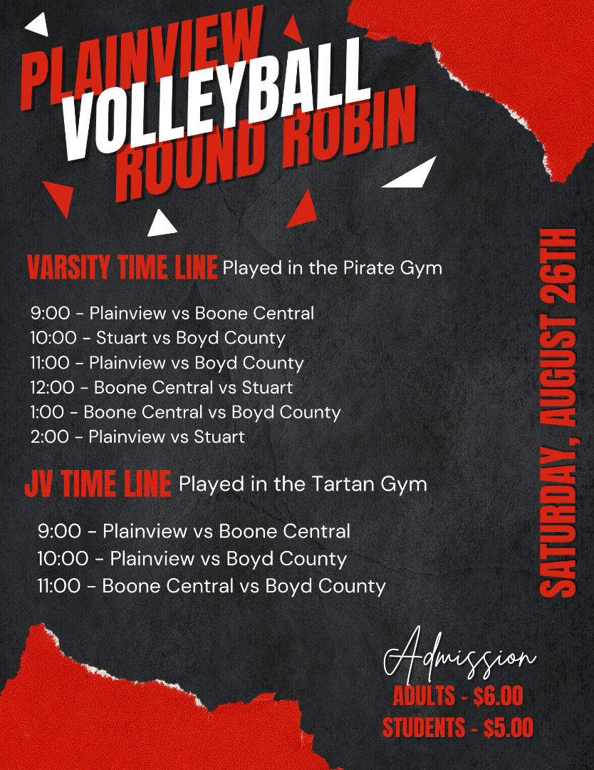 Boyd County Schools Plainview Volleyball Round Robin